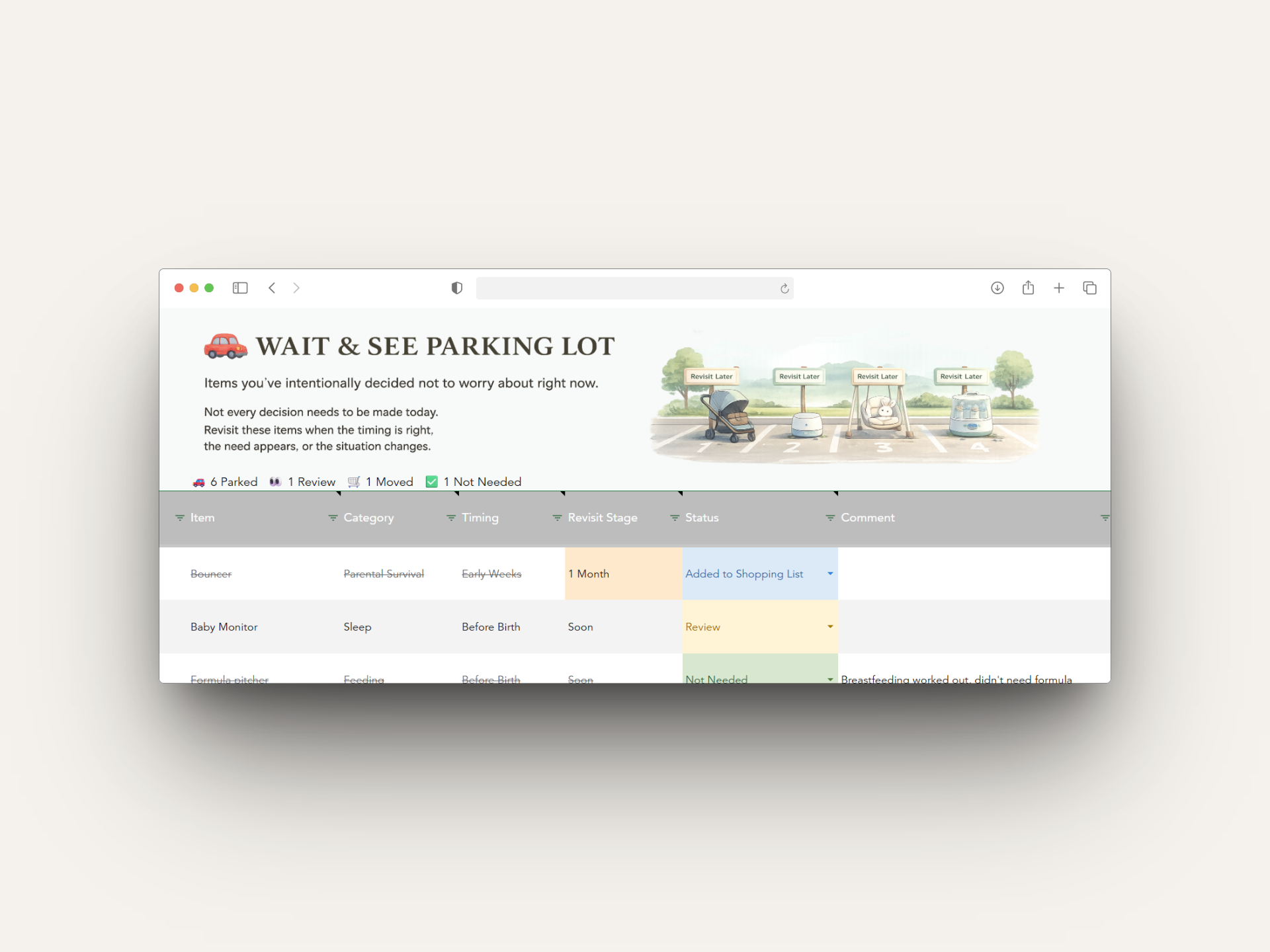 Wait & See Parking Lot mockup